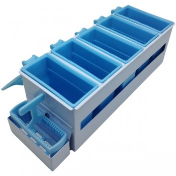 Coloração Hemato 5 - Suporte Para 5 cubas e 1 berço para 25 Lâminas